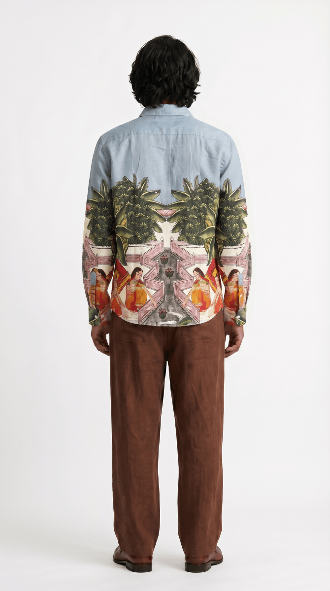Medieval Backyard - Holiday Shirts Men Available in Linen - Naymish Designs