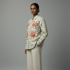 MM Shirt Women - Memento Mori Checks Shirt for Women - Luxury Designer | Soft Cotton or Pure Linen  - Naymish Designs