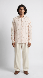 Monkey Cheetah shirt Men - Luxury Designer Shirt | Pure Linen | Partywear shirt for Men - Naymish Designs