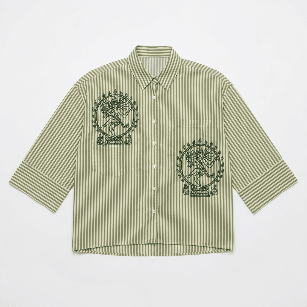 Natraj - Green Women Shirt - Naymish Designs