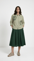 Natraj - Green Women Shirt - Naymish Designs