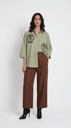 Natraj - Green Women Shirt - Naymish Designs