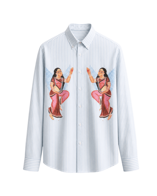 Naymish Giza Cotton Men Shirt — Kalighat Graffiti - Naymish Designs