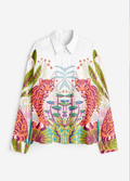 Ocelot white cotton shirt for men - Naymish Designs