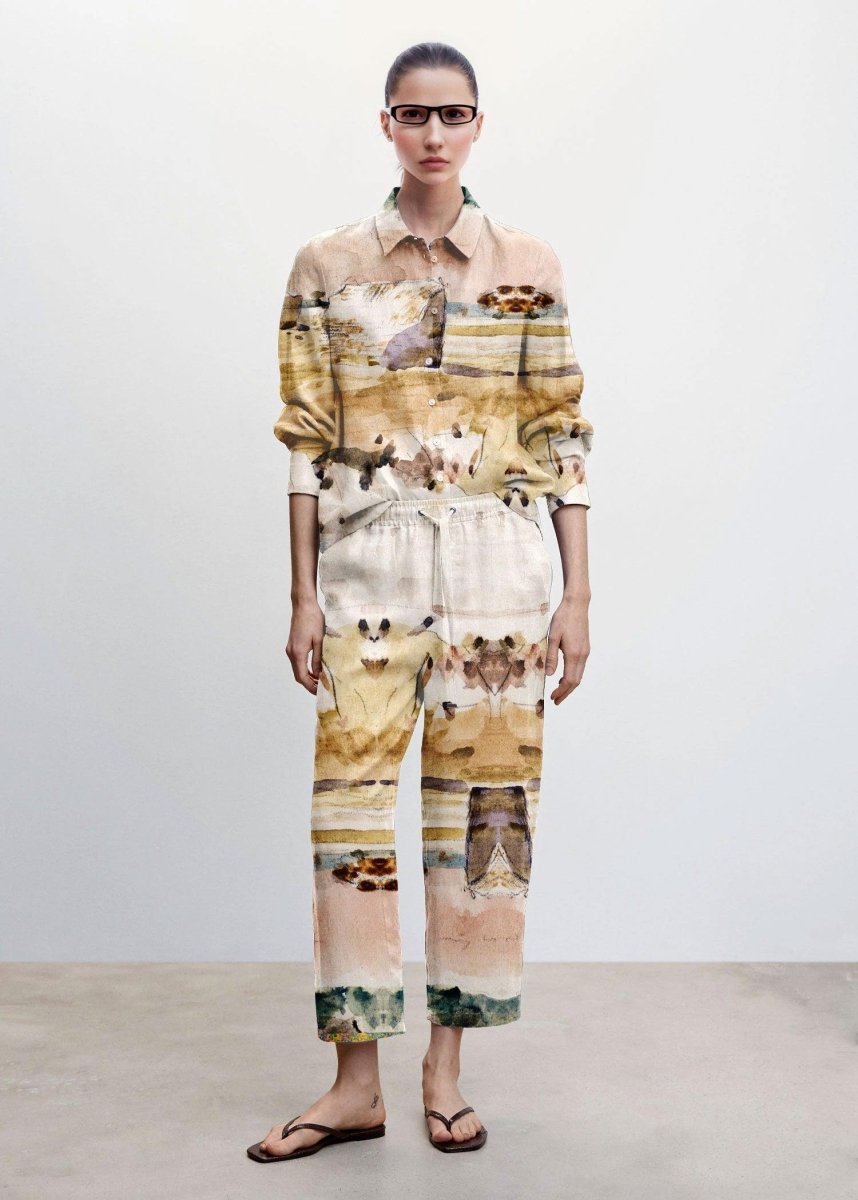 Oxfordshire Beige Coord Set for Women - Naymish Designs