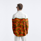 Papaya - Orange Quirky Holiday Shirts for Men Available in Cotton and Linen - Naymish Designs