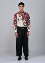 Reimagined Curves - Luxury Designer Shirt | Soft Cotton or Pure Linen | Partywear shirt for Men - Naymish Designs