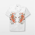 Roar & Roses - White Half Sleeve Summer Shirts for Men - Naymish Designs