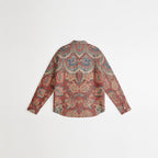 Rosette Tapestry Shirt Men - Printed Giza Cotton Shirt - Naymish Designs