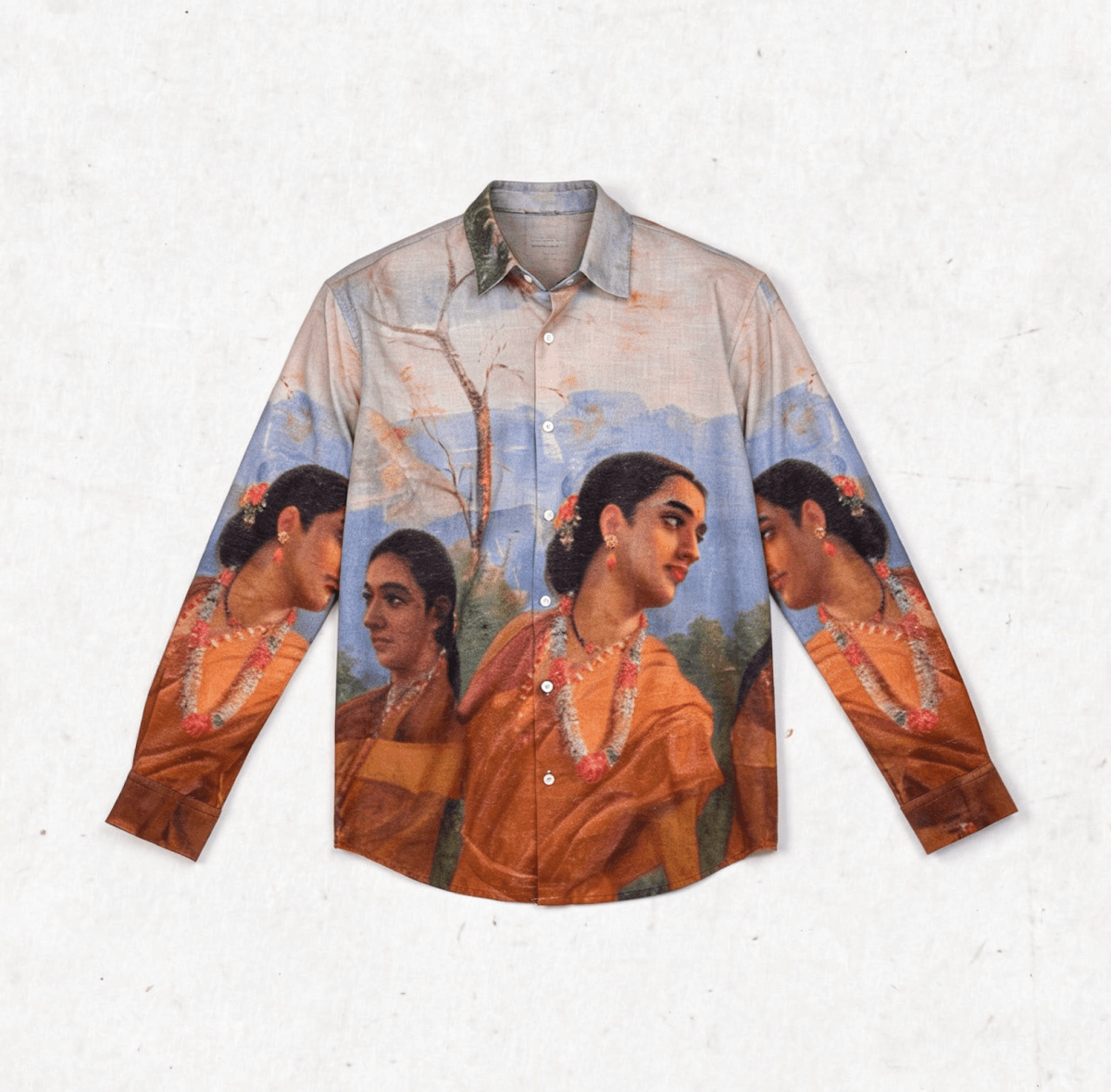 Shakuntala Women - Shirt Women - Raja Ravi Varma - Shirt for Women Luxury Designer | Soft Cotton or Pure Linen  - Naymish Designs