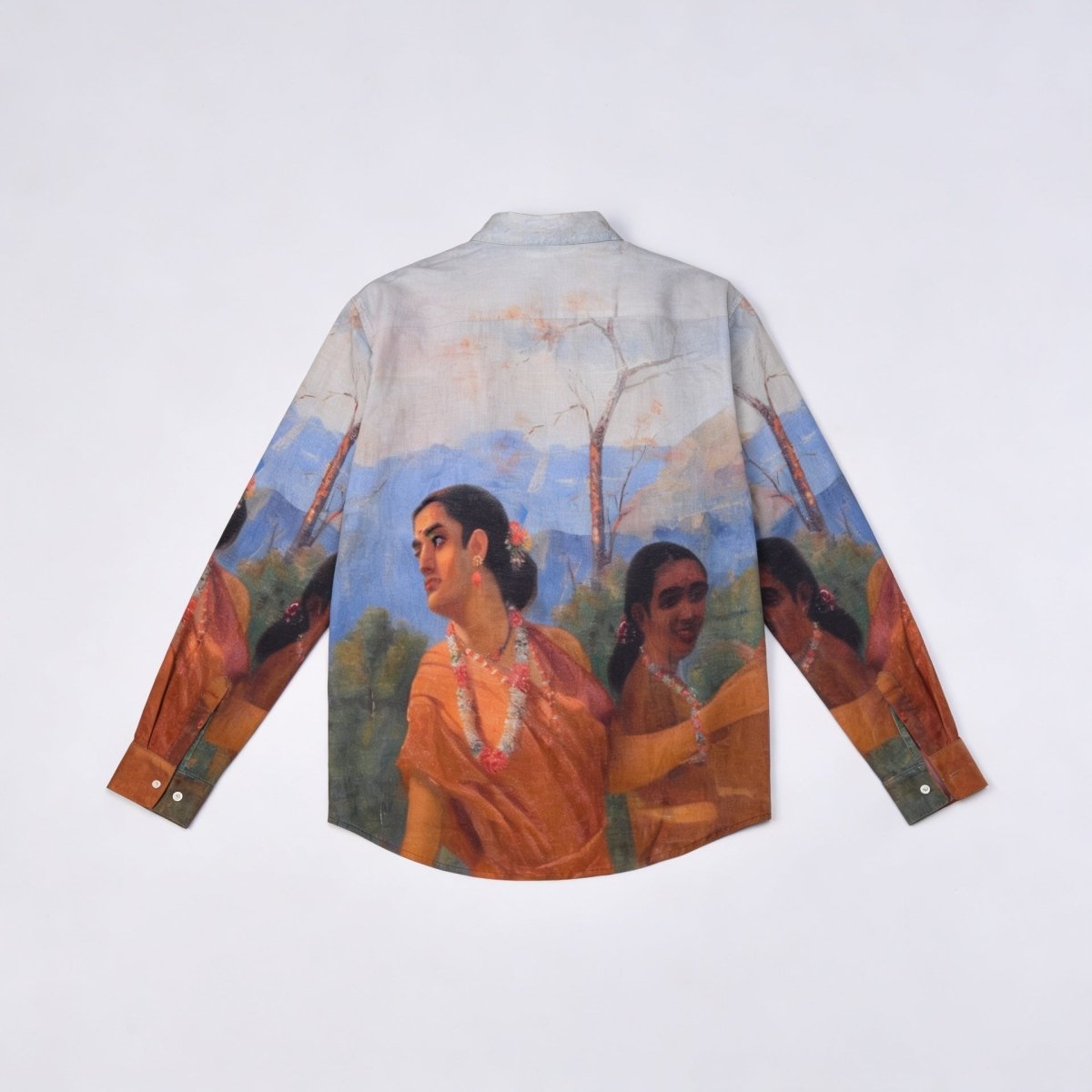 Shakuntala Women - Shirt Women - Raja Ravi Varma - Shirt for Women Luxury Designer | Soft Cotton or Pure Linen  - Naymish Designs