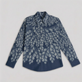 Gond Leaf Shirt Blue flat front