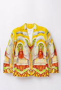 Summer Light Blazer - Asylum by Van Gogh - Yellow Orange Cotton - Unisex - Naymish Designs