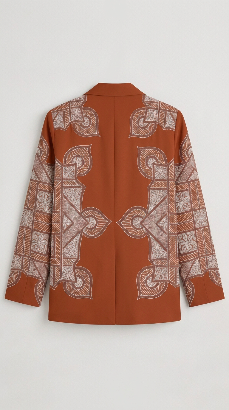 Terra Rangoli blazer flat back