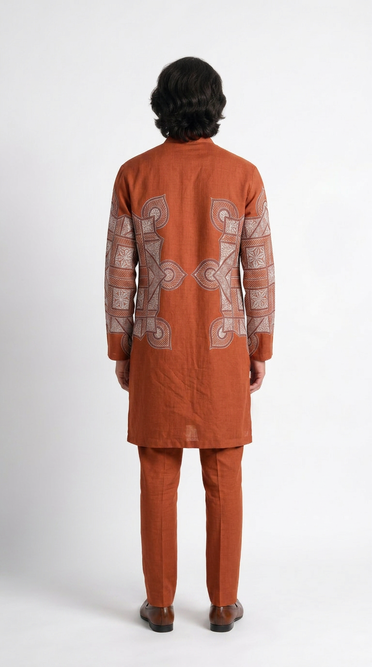 Terra Rangoli kurta men back