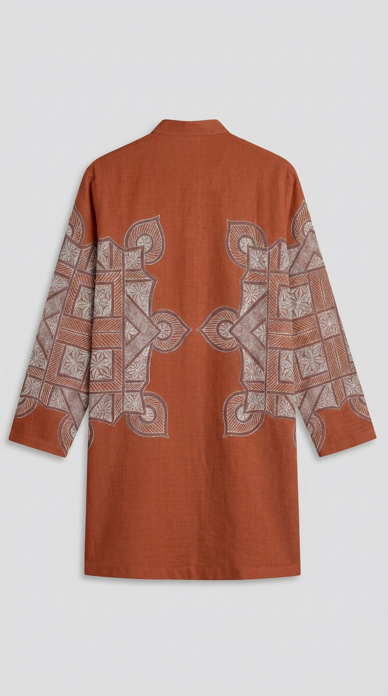 Terra Rangoli kurta flat back