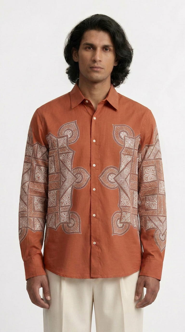 Terra Rangoli shirt set men shirt front