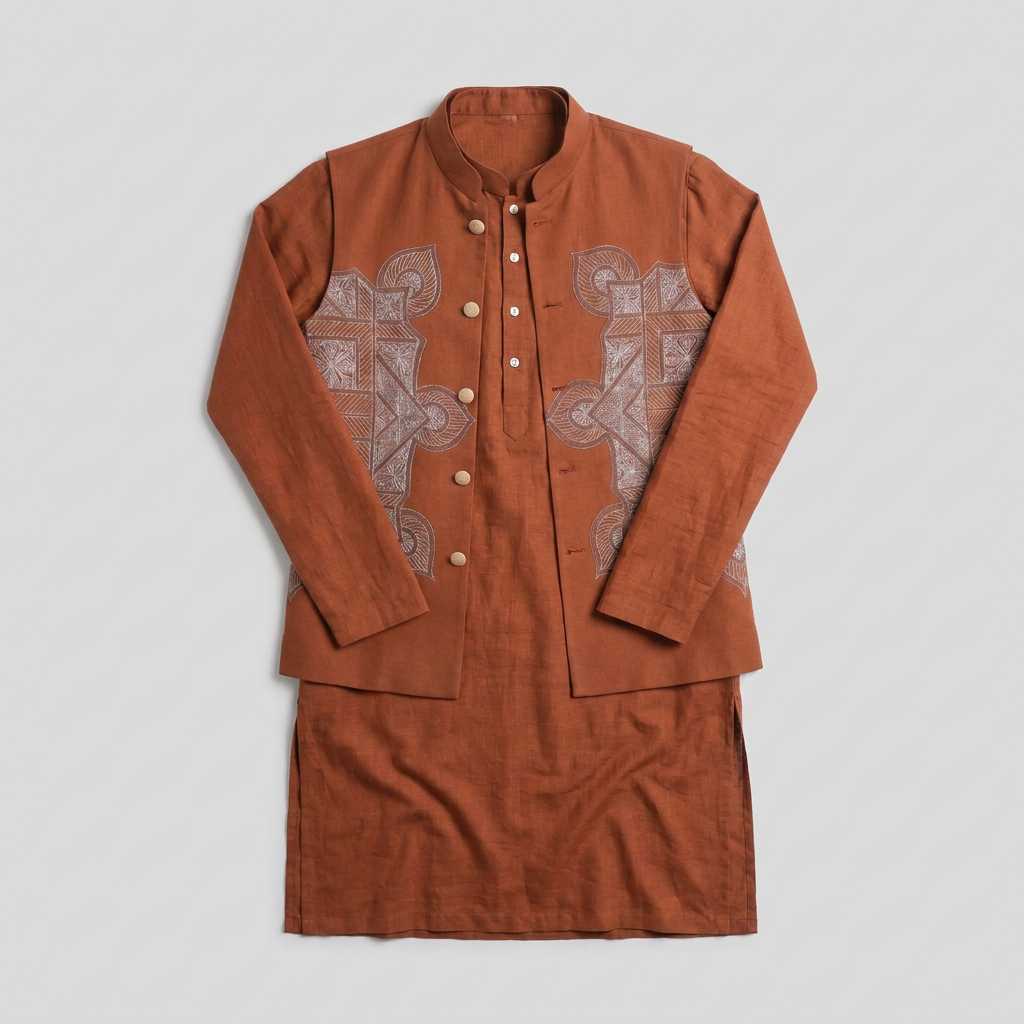 Terra Rangoli vest flat front