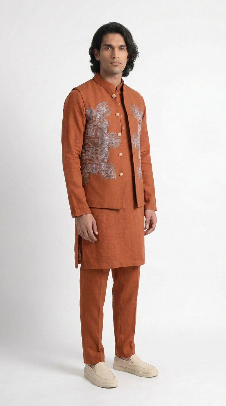 Terra Rangoli vest men side