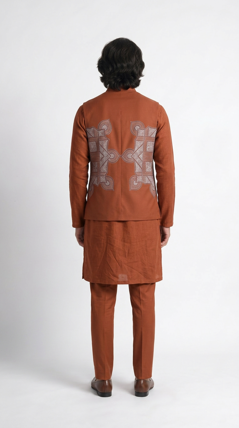 Terra Rangoli vest men back