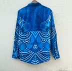 Vanaryugalam Women Shirt - Blue - Cotton or Linen