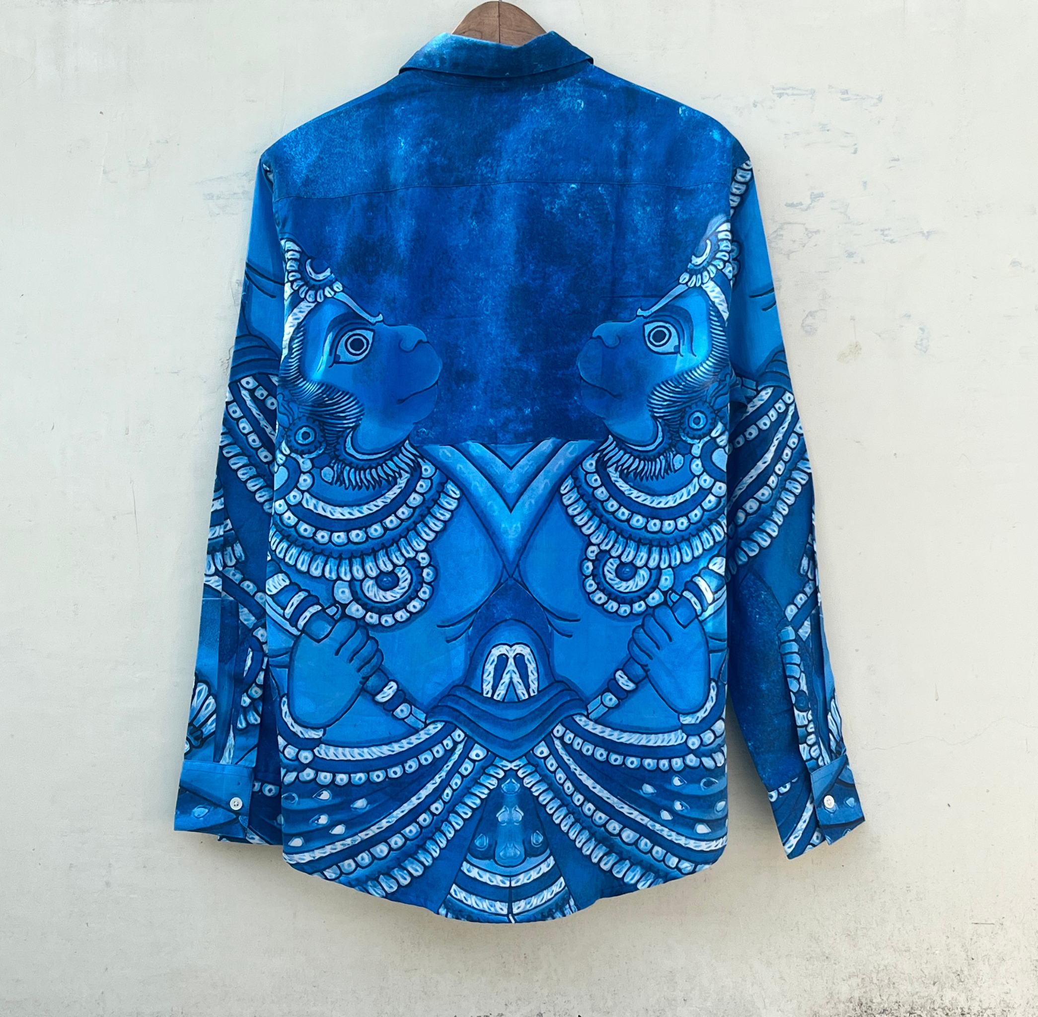 Vanaryugalam Women Shirt - Blue - Cotton or Linen