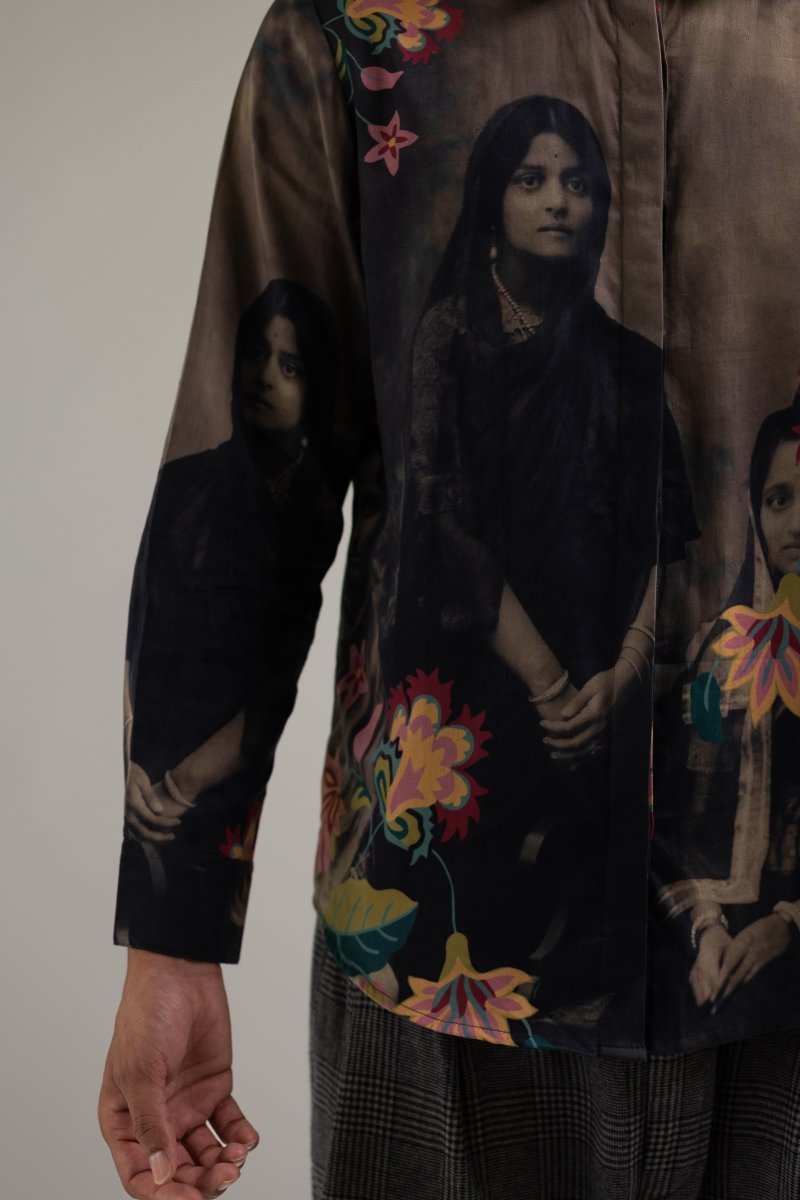 Vintage Family Shirt - Men - Black - Giza Cotton - Naymish Designs