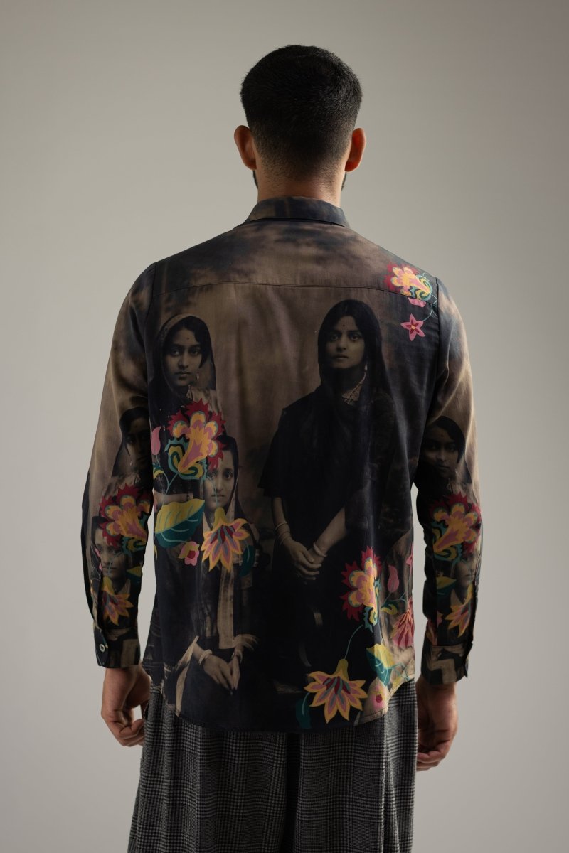 Vintage Family Shirt - Men - Black - Giza Cotton - Naymish Designs