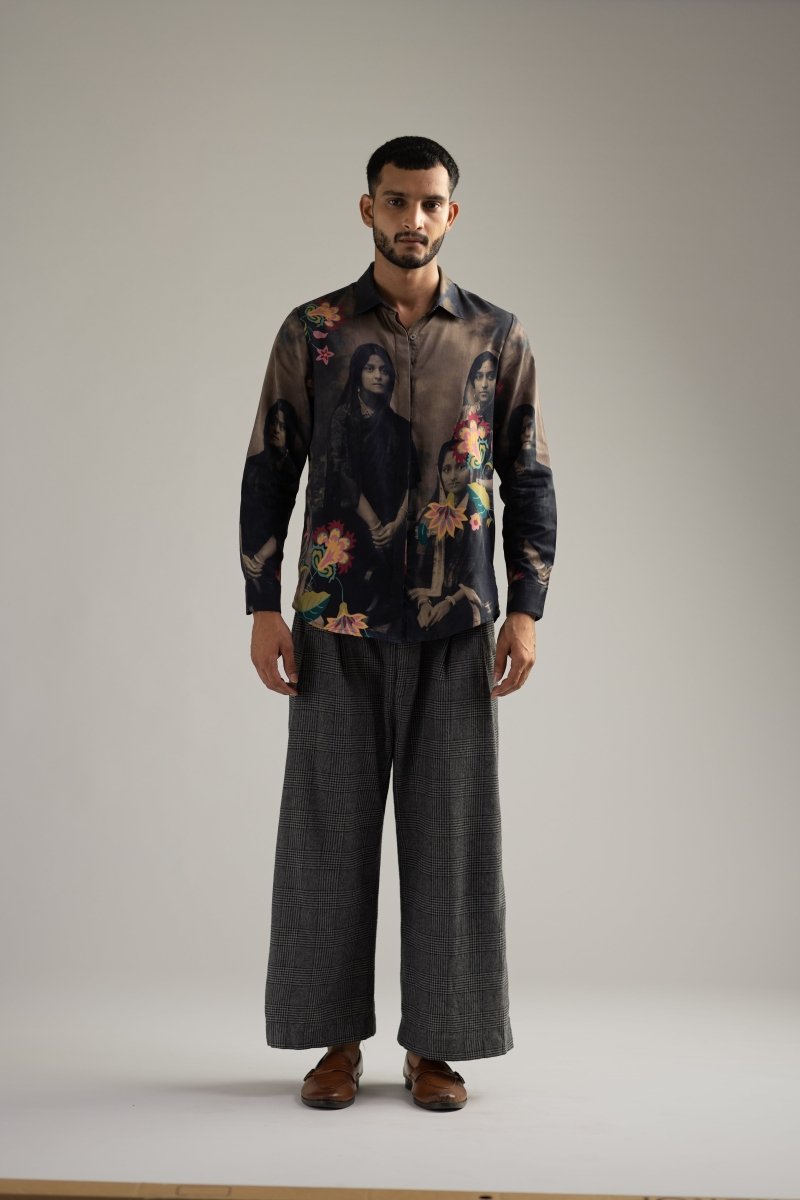 Vintage Family Shirt - Men - Black - Giza Cotton - Naymish Designs