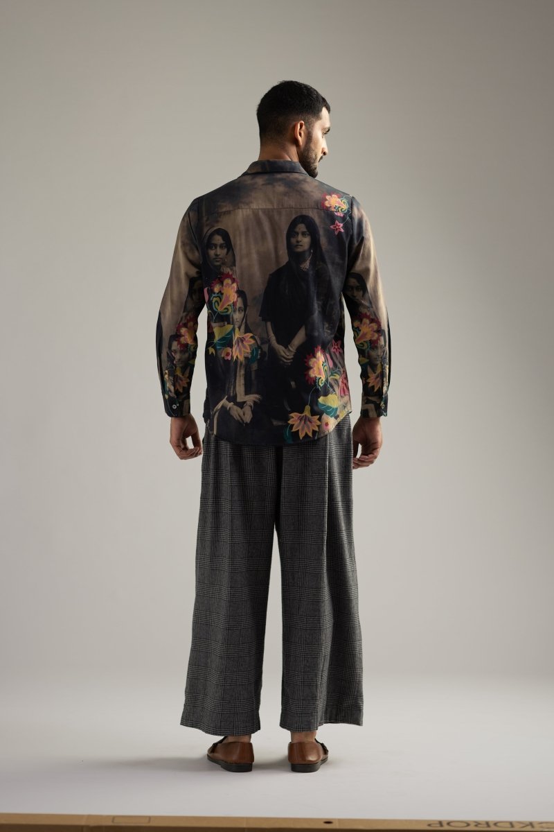 Vintage Family Shirt - Men - Black - Giza Cotton - Naymish Designs