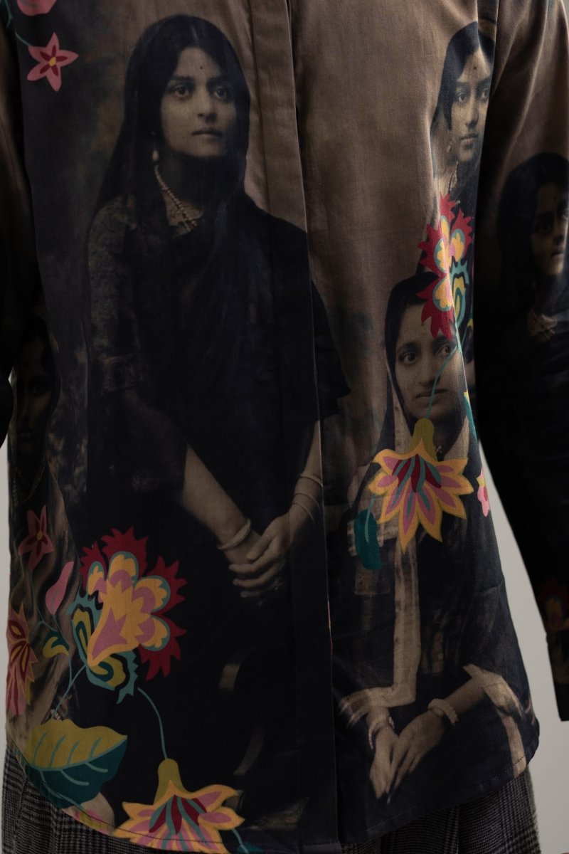 Vintage Family Shirt - Men - Black - Giza Cotton - Naymish Designs