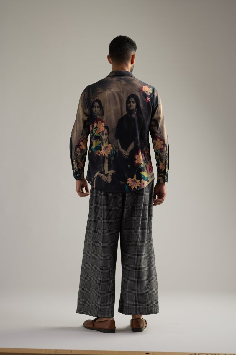Vintage Family Shirt - Men - Black - Giza Cotton - Naymish Designs