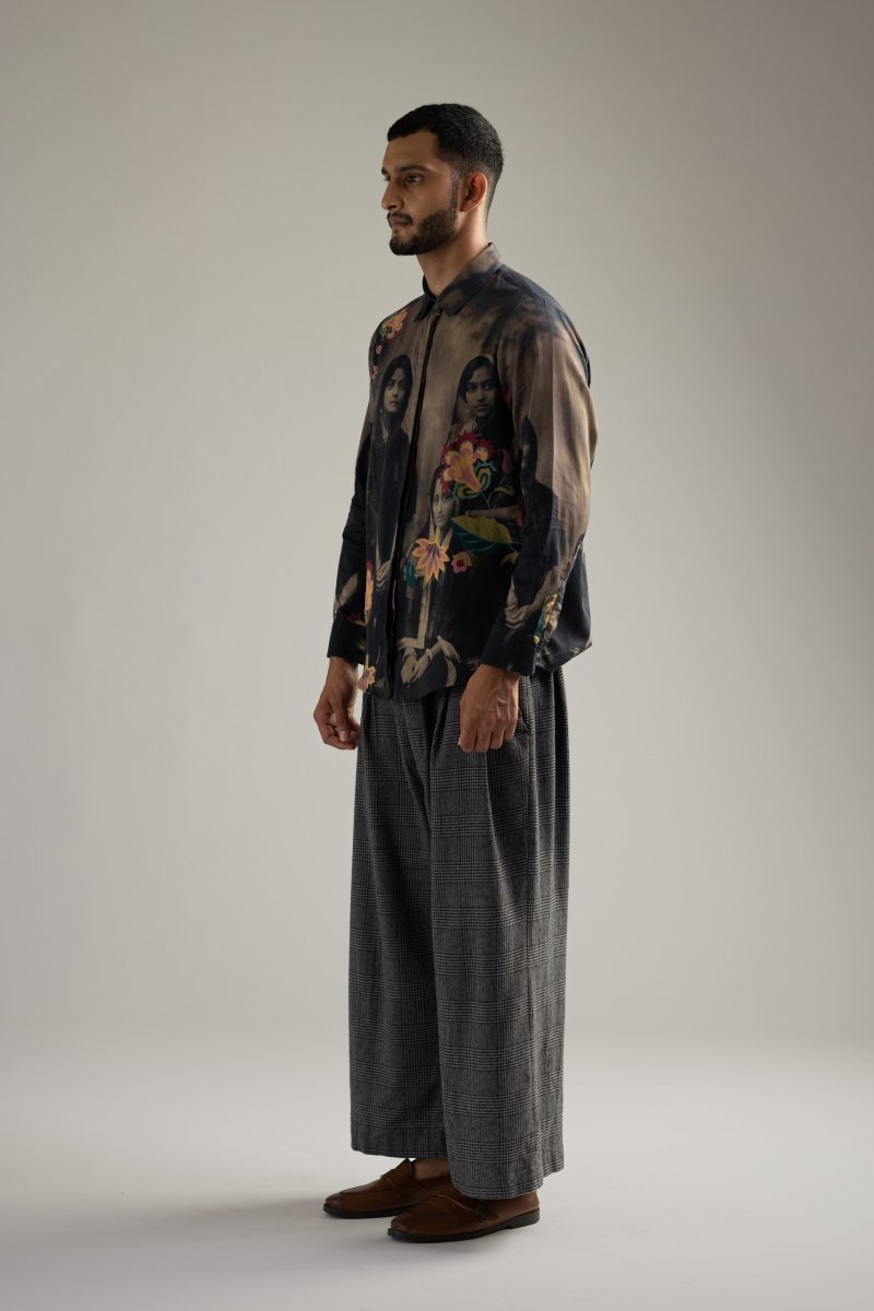 Vintage Family Shirt - Men - Black - Giza Cotton - Naymish Designs