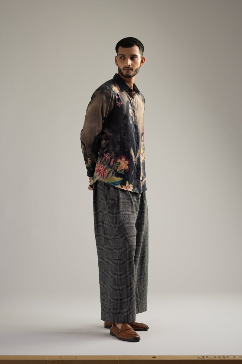 Vintage Family Shirt - Men - Black - Giza Cotton - Naymish Designs