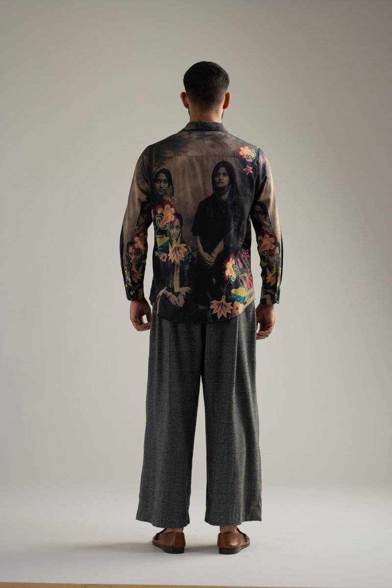 Vintage Family Shirt - Men - Black - Giza Cotton - Naymish Designs
