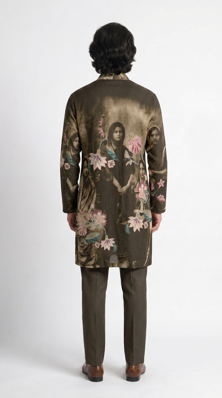 Vintage Family Kurta Set Men kurta back view