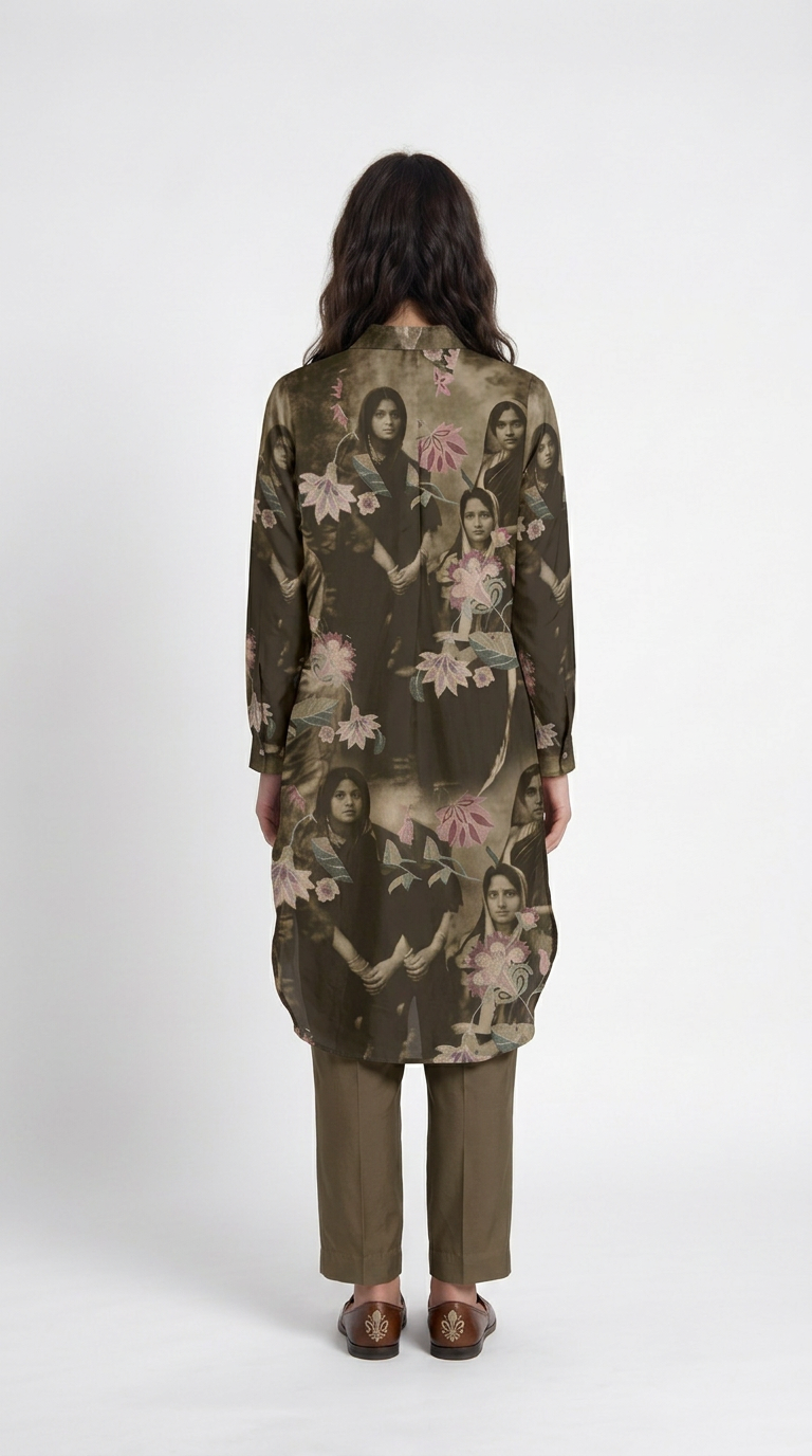 Vintage Family Kurta Set Women kurta back view