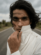 White Cowl Men Shirt - Naymish Designs