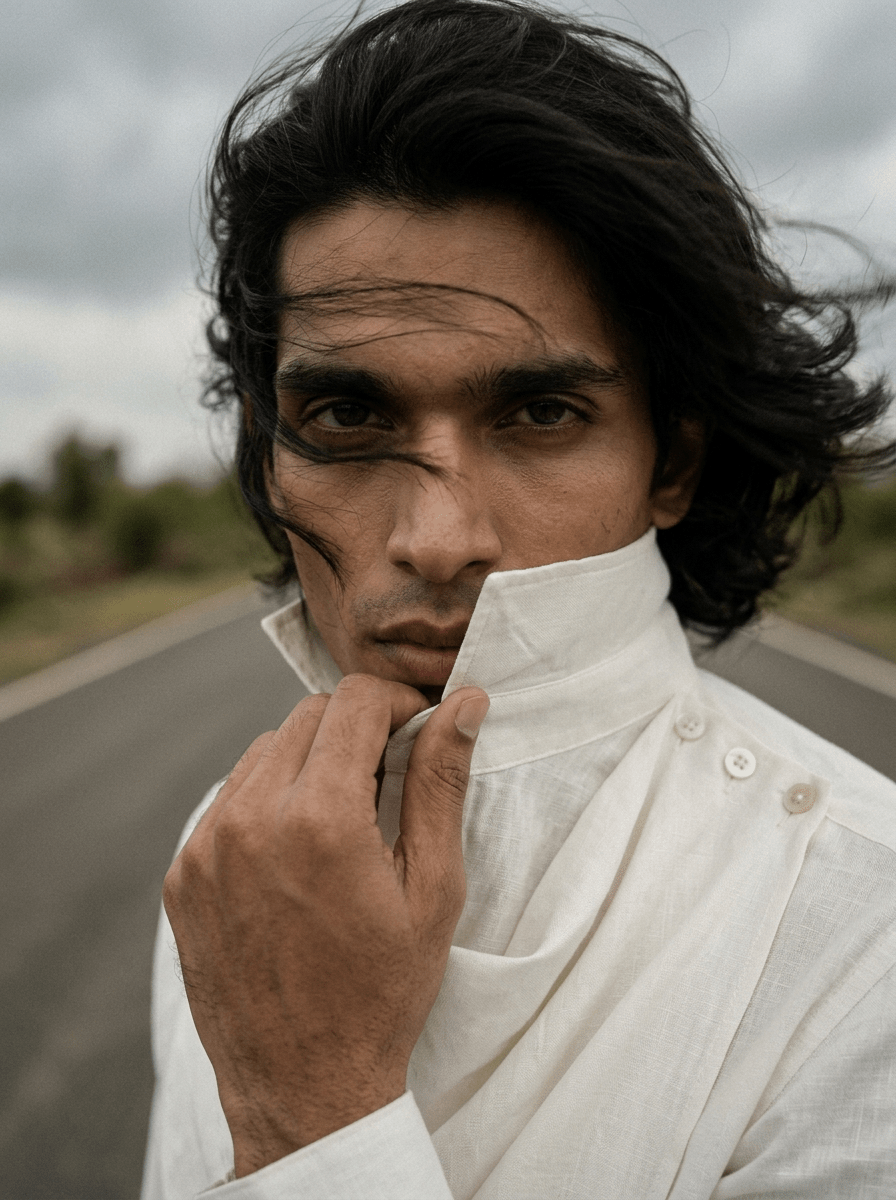 White Cowl Men Shirt - Naymish Designs