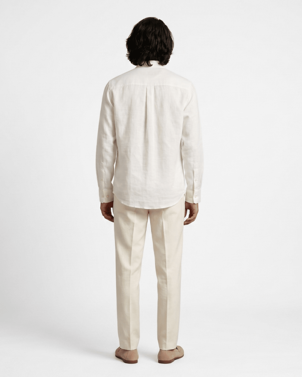 White Cowl Men Shirt - Naymish Designs